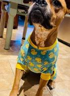 img 1 attached to Stretchable Yellow Duck Dog And Cat Pajamas For Small Dogs - Soft Material Dog Apparel For Comfy Sleepwear review by Fred Griffin