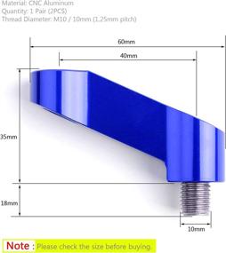 img 3 attached to Areyourshop 10 мм M10 Синий Мотоцикл Крепление на руль для зеркала Riser Extender Adapter Adapter