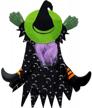 halloween haunters hanging 15" tree window crasher witch prop decoration - funny eye-catching flying crashing wrong way wicked witch, attach to tree, door, porch, entryway - haunted house display logo