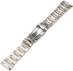 img 2 attached to 👔 Enhance Your Style with Hadley Roma Stainless Steel Watch Strap - The Best Watch Band for Men's Watches