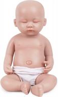 realistic 15-inch full body silicone baby boy doll - made with platinum silicone material, lifelike reborn doll for newborn baby lovers logo