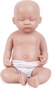 img 4 attached to Realistic 15-Inch Full Body Silicone Baby Boy Doll - Made With Platinum Silicone Material, Lifelike Reborn Doll For Newborn Baby Lovers