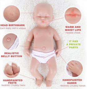 img 2 attached to Realistic 15-Inch Full Body Silicone Baby Boy Doll - Made With Platinum Silicone Material, Lifelike Reborn Doll For Newborn Baby Lovers