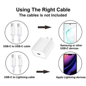 img 3 attached to ⚡ Fast Charging with iPhone 13 Charger Block: 20W USB C Wall Charger for iPhone 13 Series, iPhone 12, and 11 Pro Max