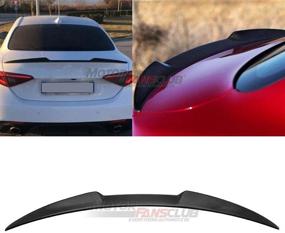 img 4 attached to MotorFansClub Spoiler Compatible Giulia Carbon