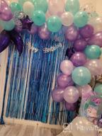 img 1 attached to Mermaid Balloon Garland Kit With 121Pcs Including Mermaid Tail Foil Balloons And Light Blue Foil Fringe Curtain For Under The Sea Party Decorations - JOYYPOP (Silver Color) review by Mark Raj