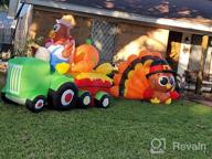 img 1 attached to 8Ft Thanksgiving Inflatable Turkey Driving Car Decor With LED Lights - Perfect For Indoor/Outdoor Parties, Yard, Garden, And Lawn Fall Decorations By Joiedomi review by Jason Yancy