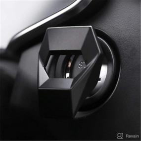 img 4 attached to 🚗 Enhance Your Car's Ignition System with a Sleek Black Engine Start Button Cover