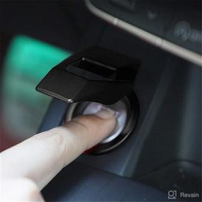 img 1 attached to 🚗 Enhance Your Car's Ignition System with a Sleek Black Engine Start Button Cover