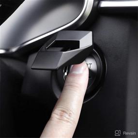 img 3 attached to 🚗 Enhance Your Car's Ignition System with a Sleek Black Engine Start Button Cover