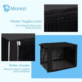 img 1 attached to 🐶 Waterproof Dog Crate Cover for 48 Inch Wire Crates - Heavy Duty, Windproof, Soundproof, Home Decoration - Cover Only, Black