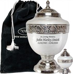 img 4 attached to Adult Funeral Cremation Urn With Keepsake For Human Ashes