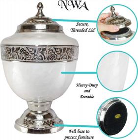 img 2 attached to Adult Funeral Cremation Urn With Keepsake For Human Ashes