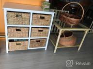 img 1 attached to Organize In Style With EHemco'S 3-Tier X-Side Black Storage Cabinet & 6 Wicker Baskets! review by Roger Gibbs