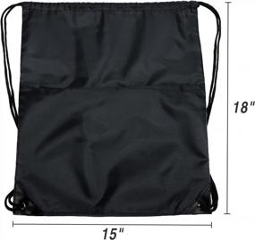 img 2 attached to Get Your BuyAgain Water-Resistant Drawstring Backpack For Men And Women - Perfect For Sports And Gym Needs!