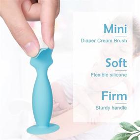 img 2 attached to Baby Diaper Cream Spatula 4-Pack | Butt Paste Spatula Applicator | Soft Flexible Silicone Diaper Rash Cream Brush | Butt Spatula for Boys and Girls (Blue, Grey, White, Green)