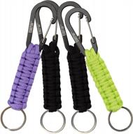 survive the great outdoors with the eotw paracord keychain set: military-grade lanyard and carabiner for camping and hiking activities (4-pack) логотип