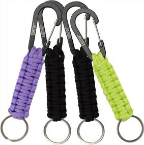 img 4 attached to Survive The Great Outdoors With The EOTW Paracord Keychain Set: Military-Grade Lanyard And Carabiner For Camping And Hiking Activities (4-Pack)