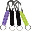 survive the great outdoors with the eotw paracord keychain set: military-grade lanyard and carabiner for camping and hiking activities (4-pack) logo