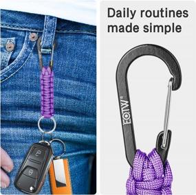 img 2 attached to Survive The Great Outdoors With The EOTW Paracord Keychain Set: Military-Grade Lanyard And Carabiner For Camping And Hiking Activities (4-Pack)