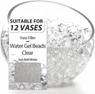 💧 upgraded 20,000 clear big water gel beads for vase filling - floral beads gel bead, water pearls vase filler bead for wedding centerpieces and floral decorations logo