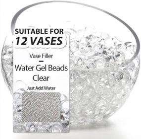 img 4 attached to 💧 Upgraded 20,000 Clear Big Water Gel Beads for Vase Filling - Floral Beads Gel Bead, Water Pearls Vase Filler Bead for Wedding Centerpieces and Floral Decorations