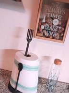 img 1 attached to Comfify'S Rustic Cast Iron Fork And Spoon Paper Towel Holder – Heavy Duty And Vintage Decorative Gift Idea For Your Kitchen – 6.5" Base And 15.75" Tall review by Reynaldo Guzman