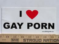 🌈 i heart homosexual adult films magnet bumper sticker: playful prank logo