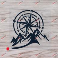 6&#39; black 4x4 off road decal sticker - mountain compass design - car vinyl suitable for jeep ford chevy & more логотип