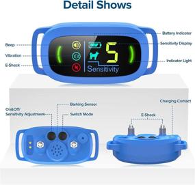 img 3 attached to FAFAFROG Rechargeable Smart Dog Bark Collar with Adjustable Sensitivity, Training Collar for Large Medium Small Dogs