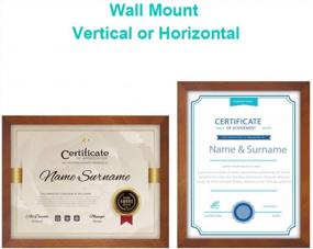img 1 attached to 8.5X11 Inch Solid Wood Document/Certificate Frames With High Definition Glass - 2PK Brown For Displaying Diplomas And Standard Paper Size Documents.