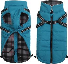 img 4 attached to 🐶 Geyecete Waterproof Dog Winter Jacket: Keep Your Pet Warm & Stylish During Winter - Blue, Size L