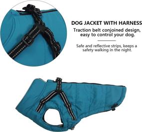 img 2 attached to 🐶 Geyecete Waterproof Dog Winter Jacket: Keep Your Pet Warm & Stylish During Winter - Blue, Size L