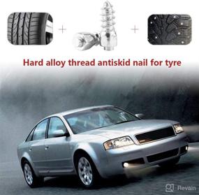 img 2 attached to 🔒 Qiilu 100Pcs 12mm Anti-Slip Snow Tire Studs - Enhance Traction for Car/Truck/Bike/Motorcycle/ATV/SUV