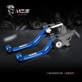 img 2 attached to 🏍️ High-performance Brake Clutch Levers for MZS Blue Dirt Bike and ATV: WR250R 07-20, WR250X 07-17, XT250 08-22, XT250X 06-17, TTR125 disc 00-22, TTR250 93-97, Raptor 350 05-13, Banshee 350 02-08