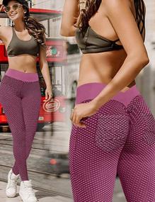 img 1 attached to Enhance Your Workout With HIOINIEIY Women'S High Waist Push Up Yoga Pants With Pockets