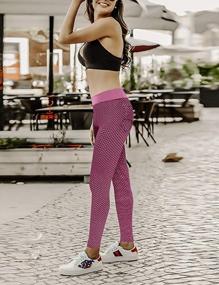 img 2 attached to Enhance Your Workout With HIOINIEIY Women'S High Waist Push Up Yoga Pants With Pockets
