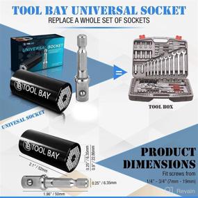 img 2 attached to TOOLBAY Socket Men's Stocking Stuffers: Universal Socket Grip Tool in Black