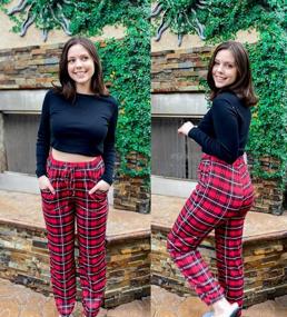 img 3 attached to MAXMODA Women'S Plaid Pajama Pants With Pockets - Drawstring Yoga Joggers Lounge Trousers For Casual Comfort