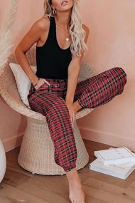 img 2 attached to MAXMODA Women'S Plaid Pajama Pants With Pockets - Drawstring Yoga Joggers Lounge Trousers For Casual Comfort