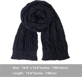 img 2 attached to Women Winter Thick Cable Chunky Women's Accessories : Scarves & Wraps