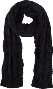 img 4 attached to Women Winter Thick Cable Chunky Women's Accessories : Scarves & Wraps