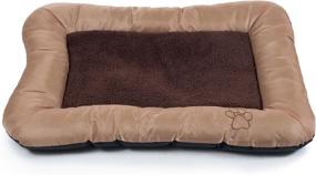 img 3 attached to 🐾 Petmaker Tan Plush Cozy Pet Bed - 33"x24" for Ultimate Comfort