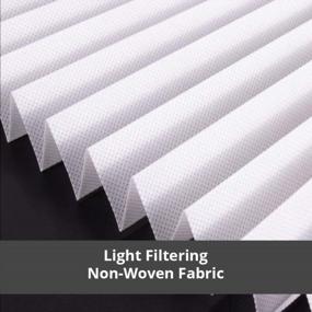 img 1 attached to Jiffy Blinds Cordless Fabric Shades - Light Filtering, Room Darkening, Or Instant Pleated Options - Available In 36" X 72" And 48" X 72" (LF Fabric White 48" W X 72" L)