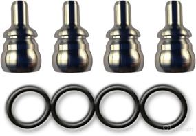 img 2 attached to 🚗 HHC Diesel LeakProof Nipple Cup/Ball Tubes Single Side Set for Ford 6.0L Engine - 4 LeakProof Cups, 4 Extreme Duty Viton Seals (F60L-4NIPPLE)