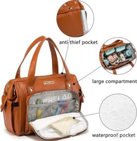 img 3 attached to 👜 Premium Leather Diaper Bag Tote: Stylish Mom's Hospital Bag Essentials with Ample Space