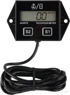 🛵 jayron jr-hm011n digital lcd gasoline inductive tachometer resettable tach/hour meter gauge - waterproof for paramotors, microlights, marine engines-inboards and outboard pumps, generators, lawn mower, motorcycle logo