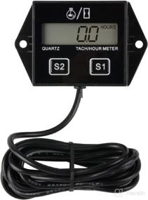 img 4 attached to 🛵 Jayron JR-HM011N Digital LCD Gasoline Inductive Tachometer Resettable Tach/Hour Meter Gauge - Waterproof for Paramotors, Microlights, Marine Engines-Inboards and Outboard Pumps, Generators, Lawn Mower, Motorcycle