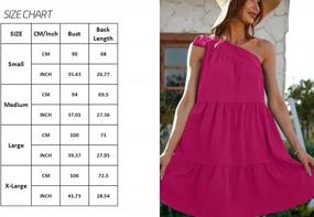 img 1 attached to Women'S Sexy One Shoulder Irregular Ruffle Hem A Line Mini Dress - Angashion Summer Collection
