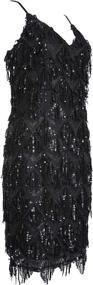 img 1 attached to Houstil Glitter Inspired Fringed Flapper Women's Clothing ~ Dresses